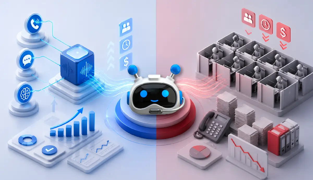 Ai voice agent vs call center software